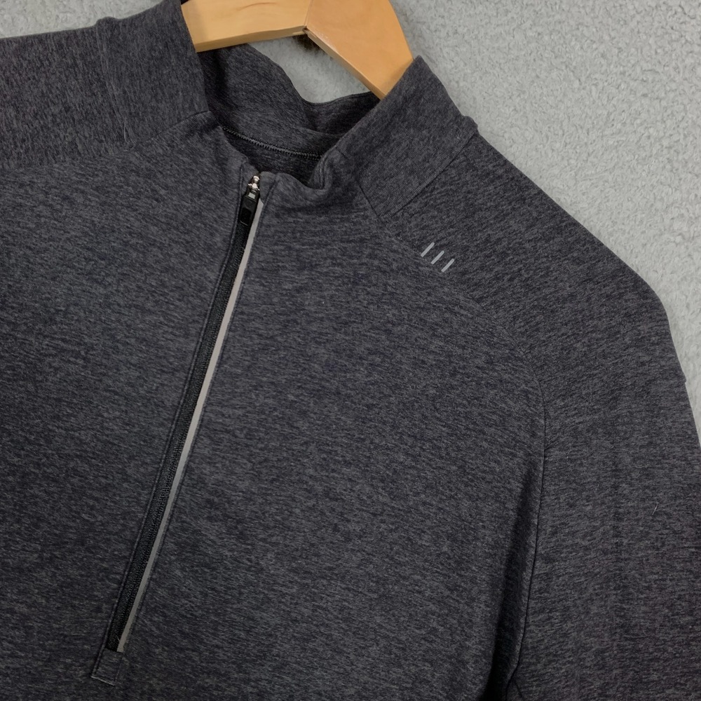 Lululemon‎ Surge Warm Active Shirt Men's XL Heathered Black 1/2 Zip Rulu Running